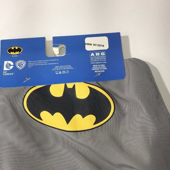 DC Comics Batman Diaper Cover 6-12 Months With Detachable Cape Black Gray Yellow - Picture 6 of 12